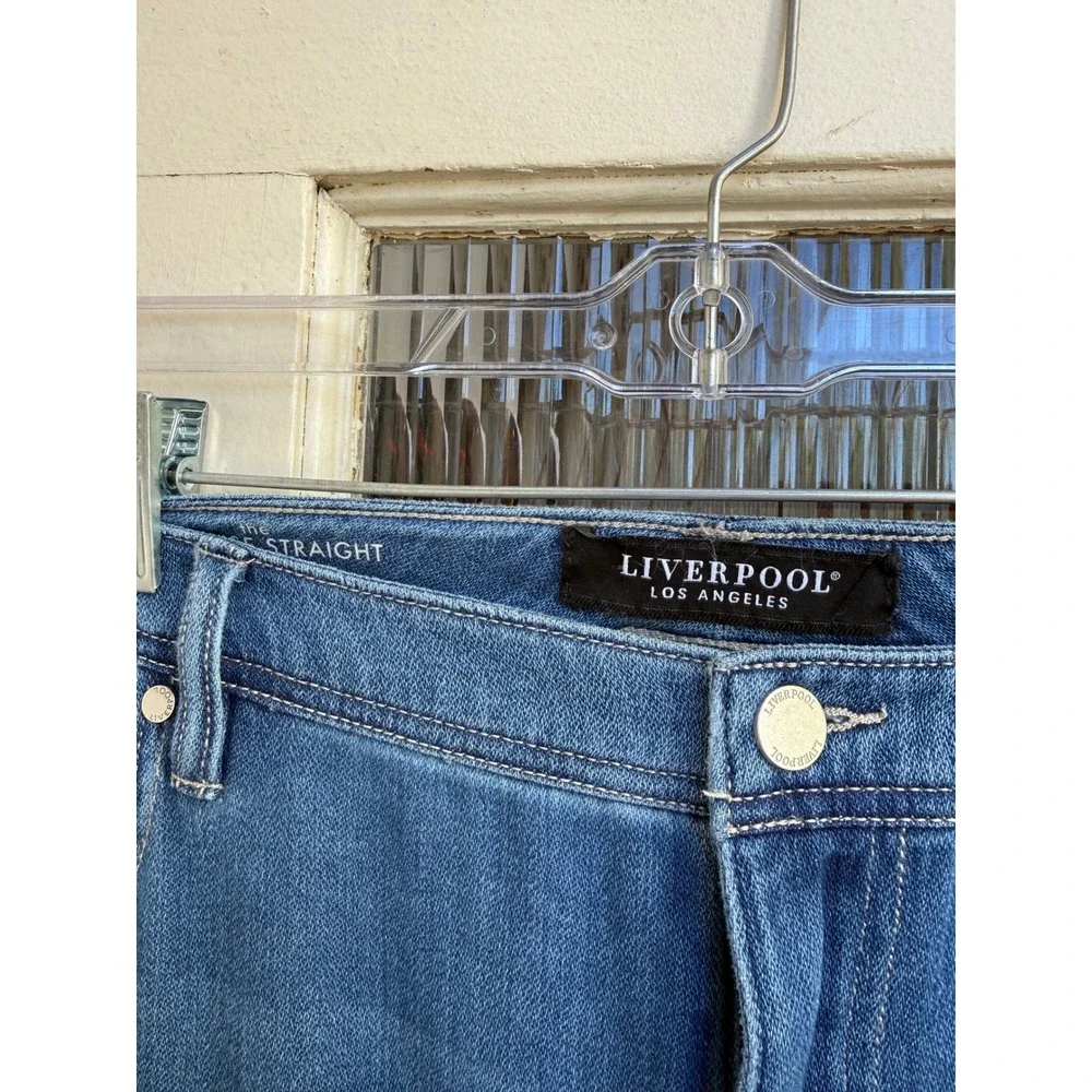 Liverpool‎ Los Angeles The Tucker Straight Leg Jeans Blue Denim Size 16/33 NEW